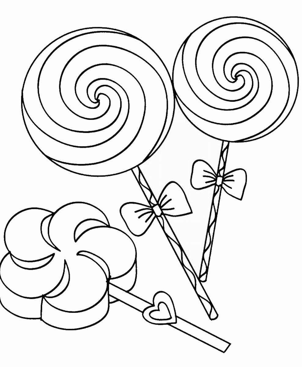 Sweets and Candy Coloring Pages