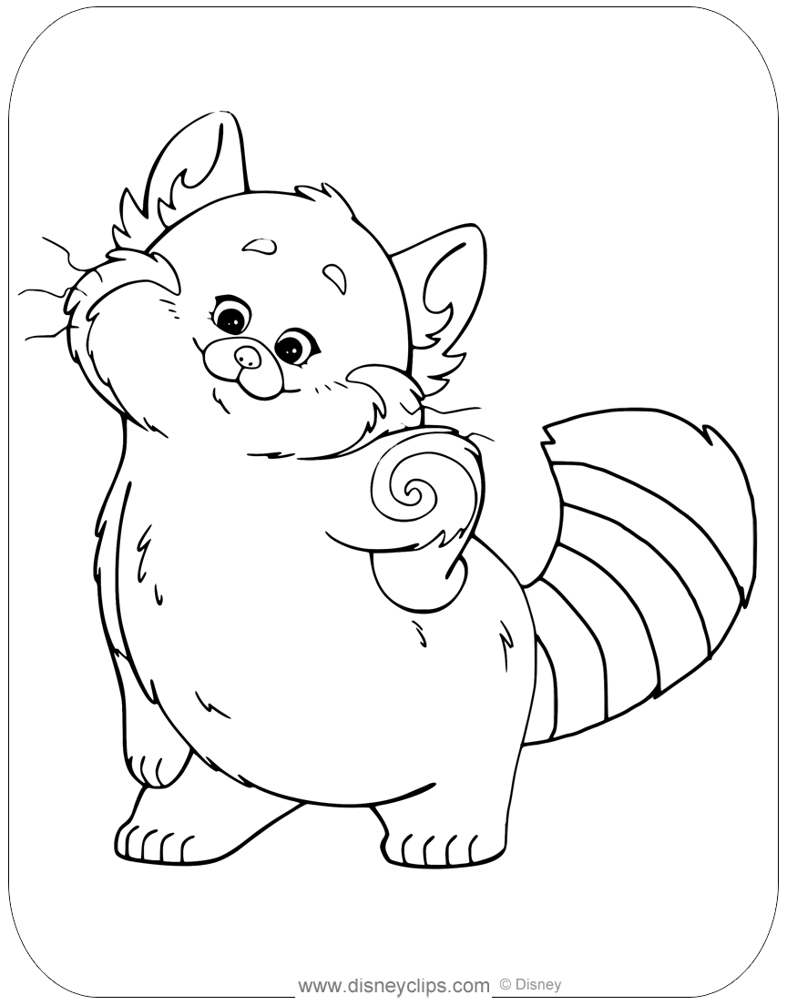 red panda coloring turning red coloring pages