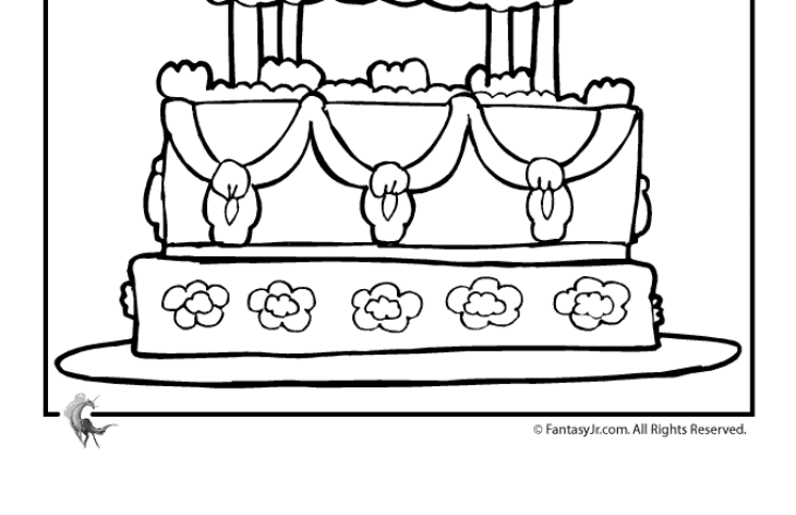 wedding cake coloring page wedding cake coloring page