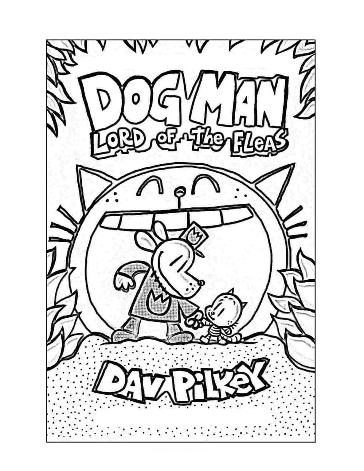 dog man coloring pages free