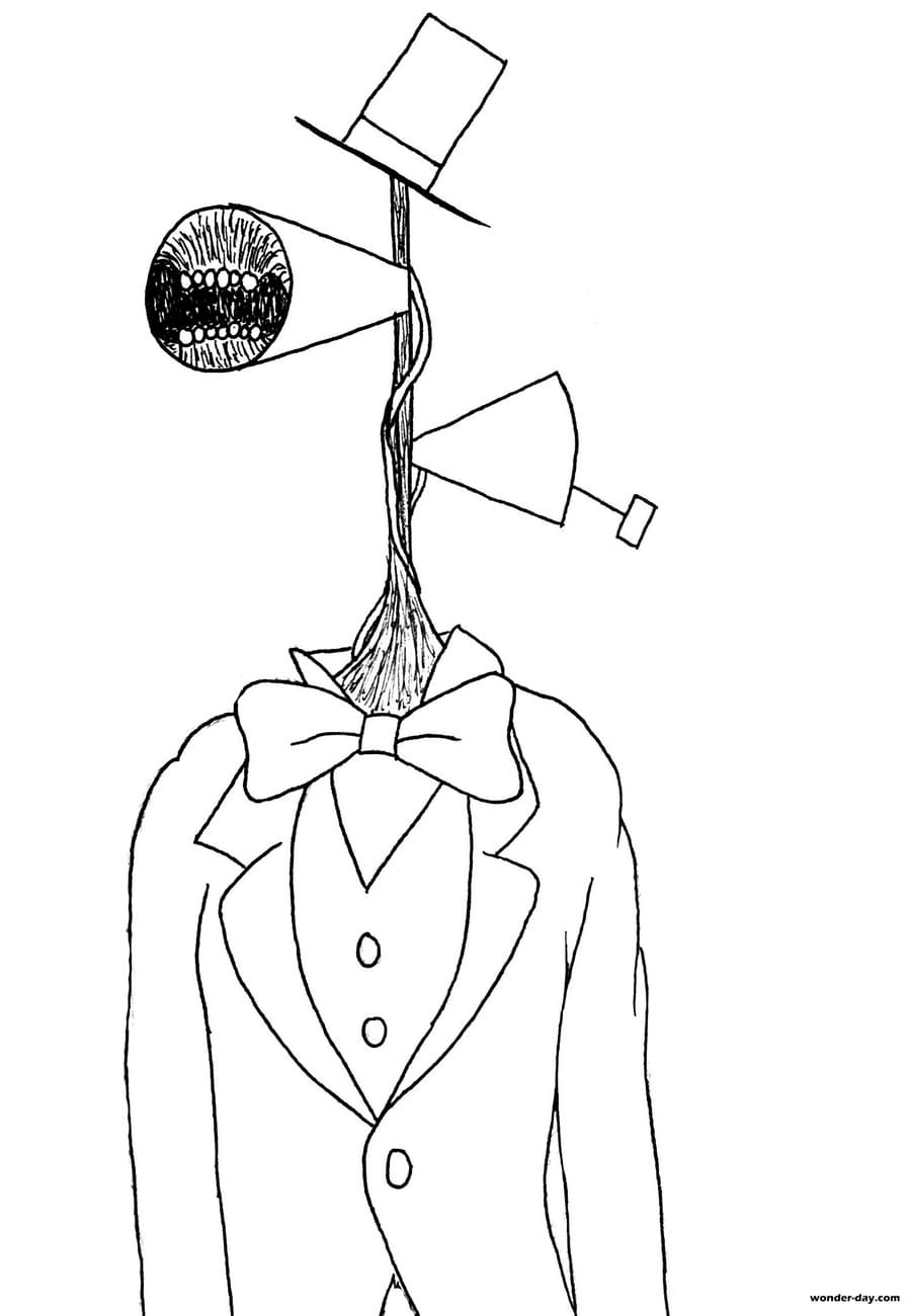 siren head coloring pages