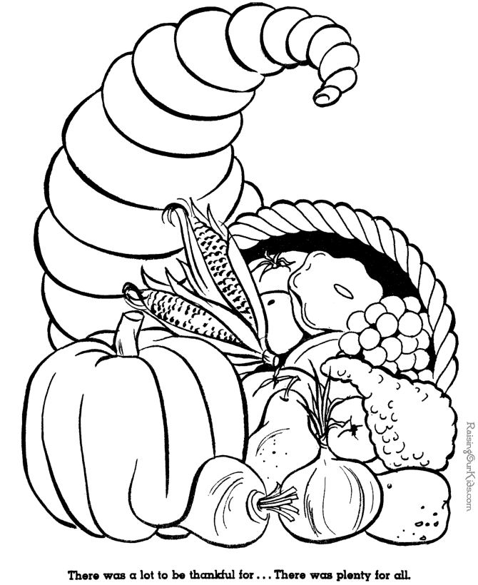 cornucopia printable coloring pages