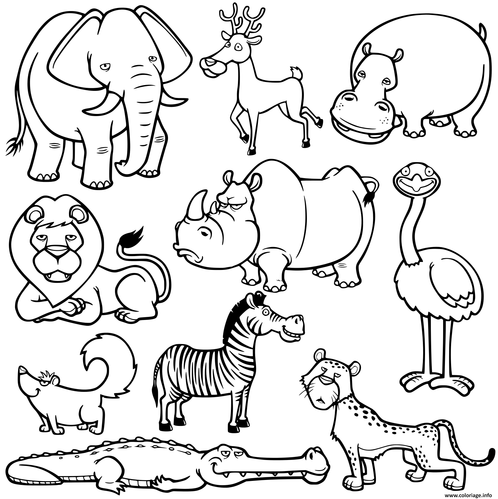 coloriage animaux a dessiner