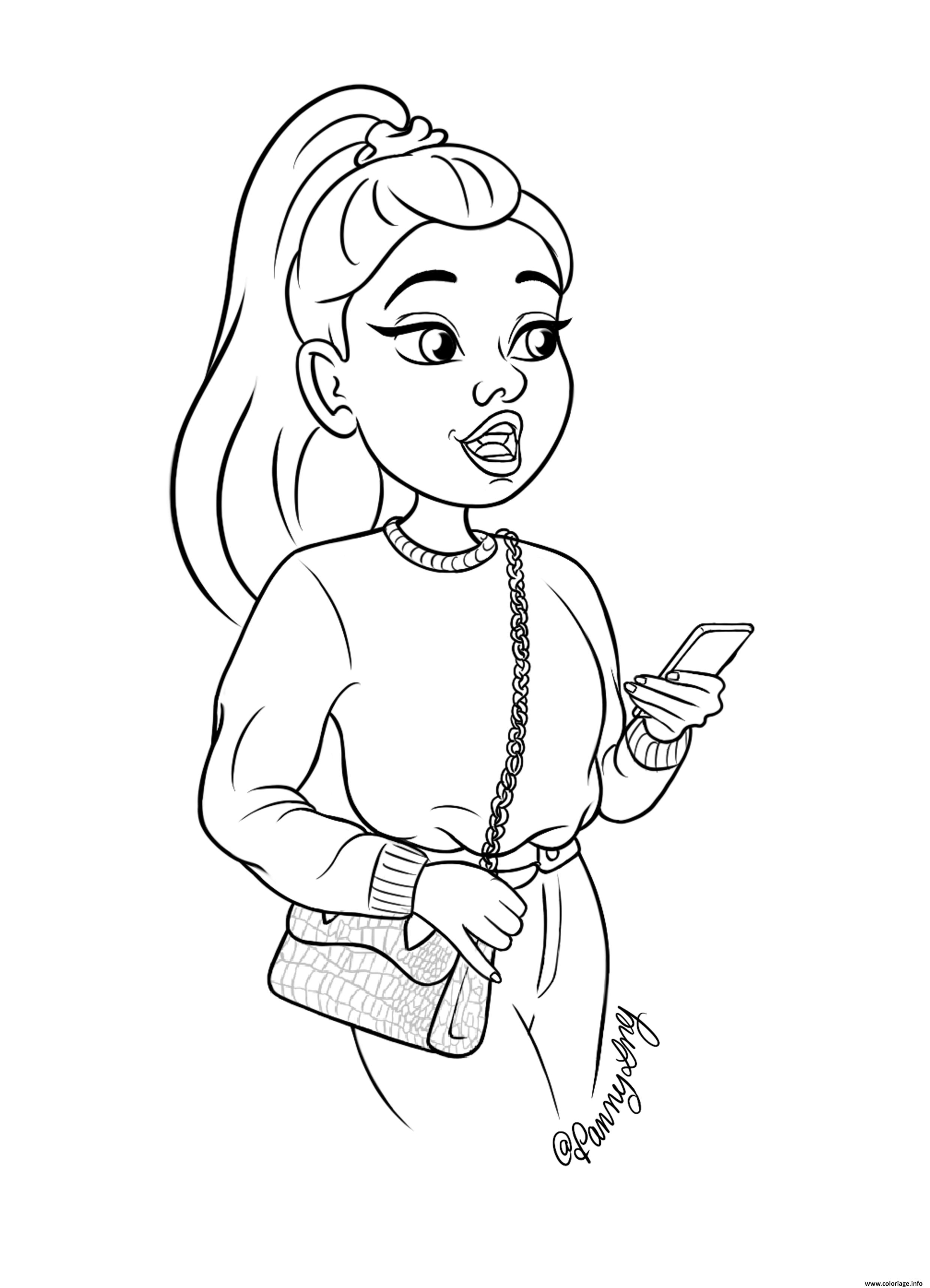 coloriage de fille ado imprimer