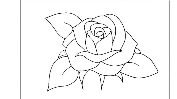 dessin a colorier facile rose