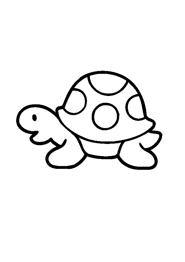 dessin a colorier facile tortue