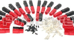 45 Amp Unassembled Red/Black Anderson Powerpole Connectors | Powerwerx