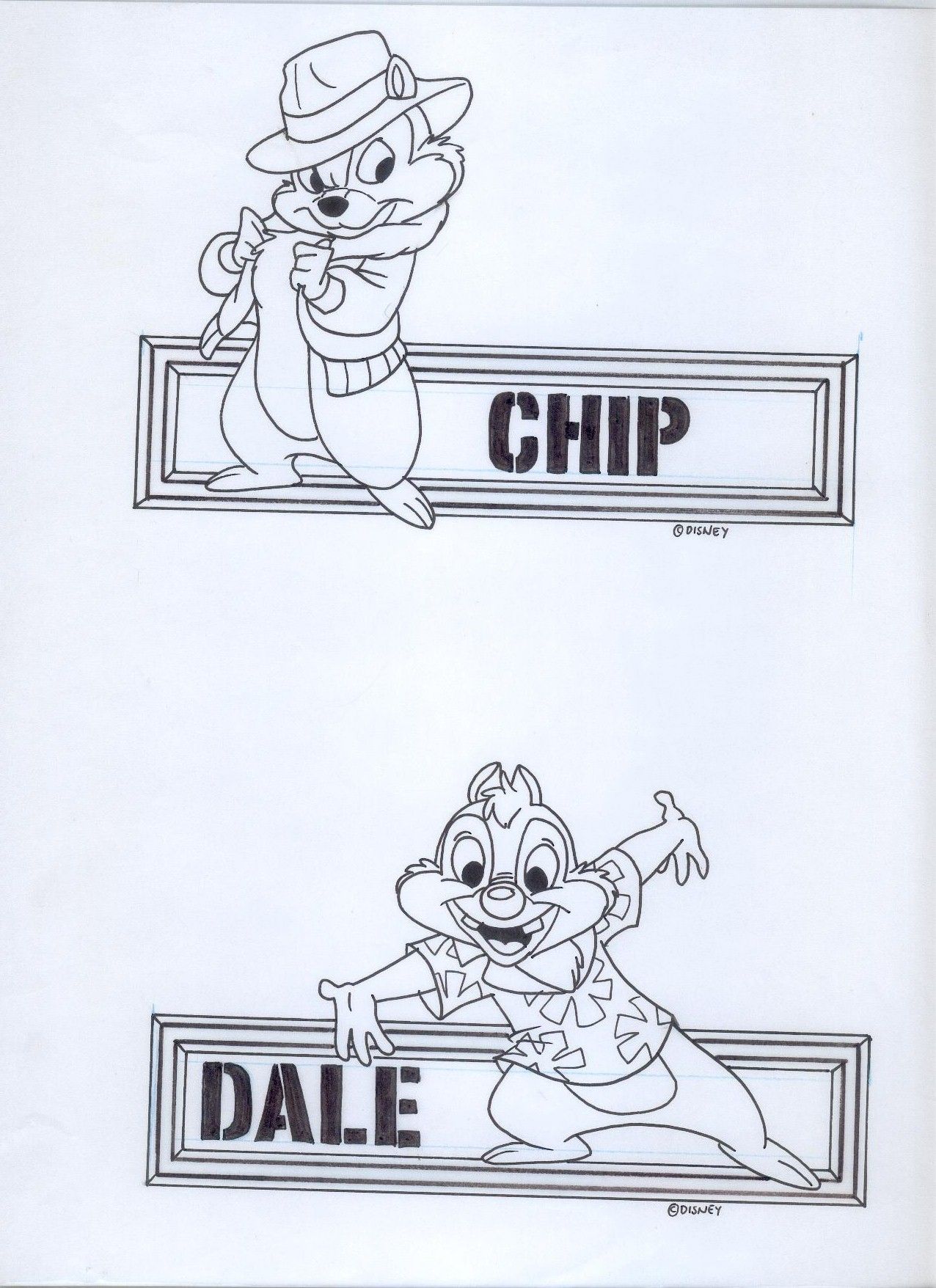 chip n dale rescue rangers coloring pages