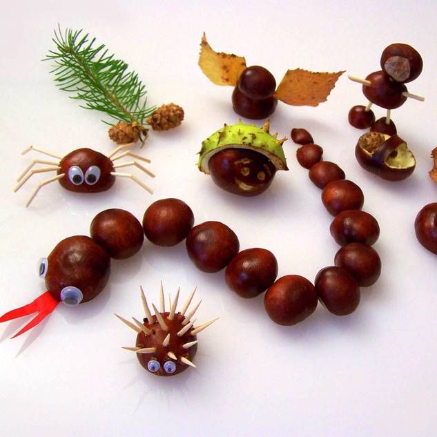 kastanien basteln kindern