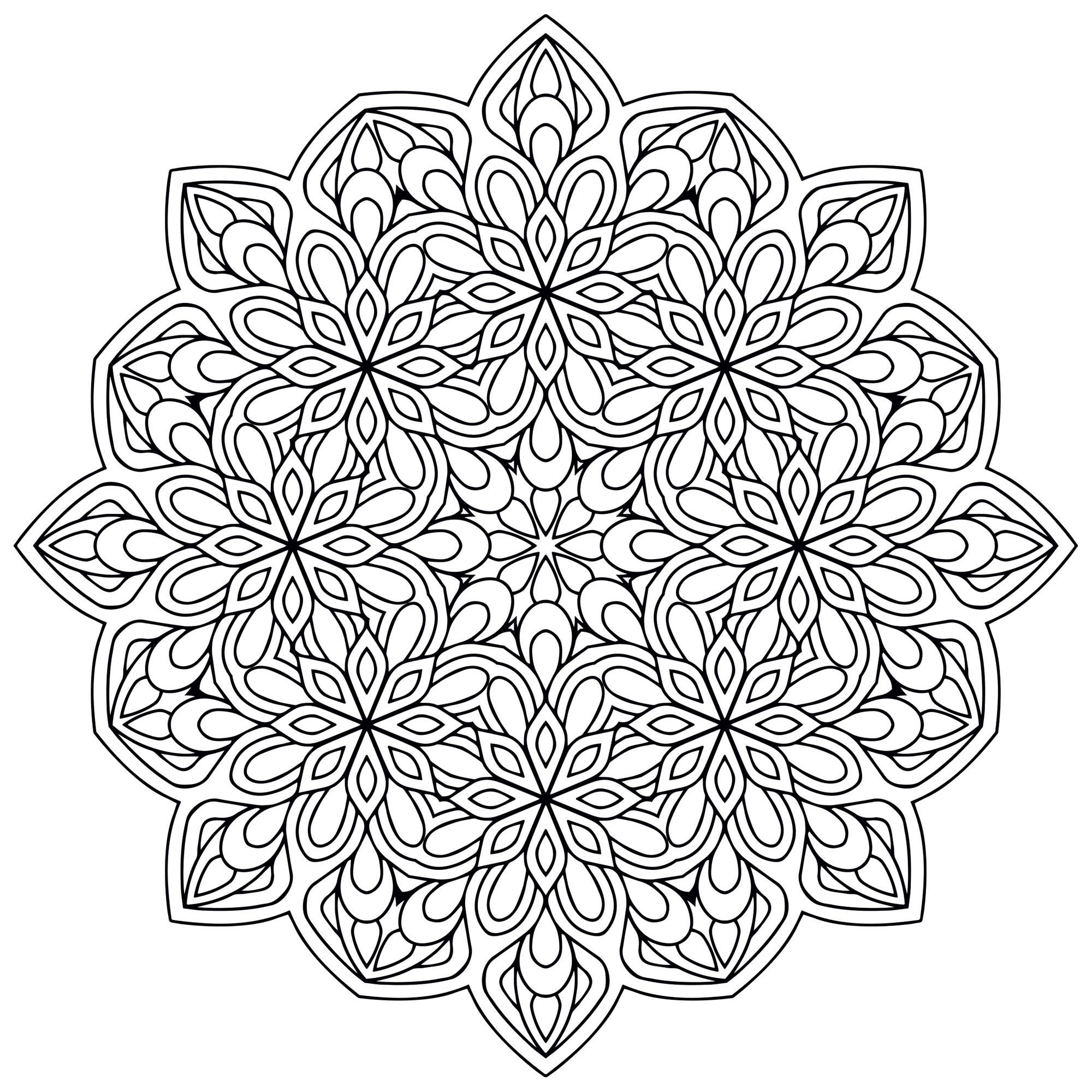 coloriage mandala juin