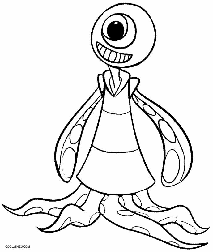 coloring pages alien