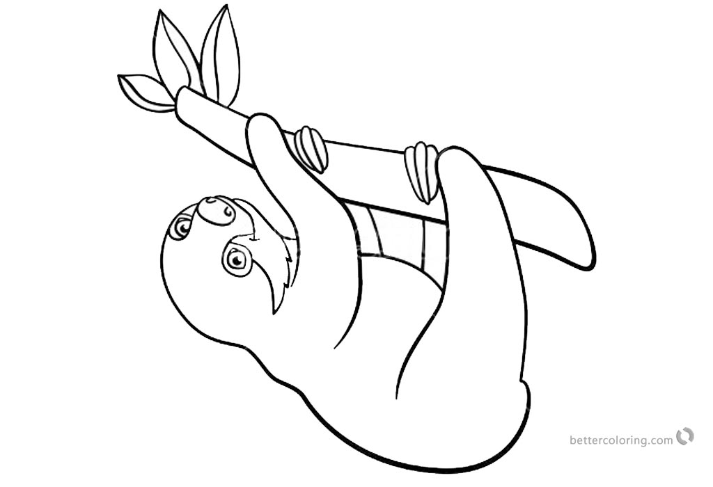 free sloth coloring pages