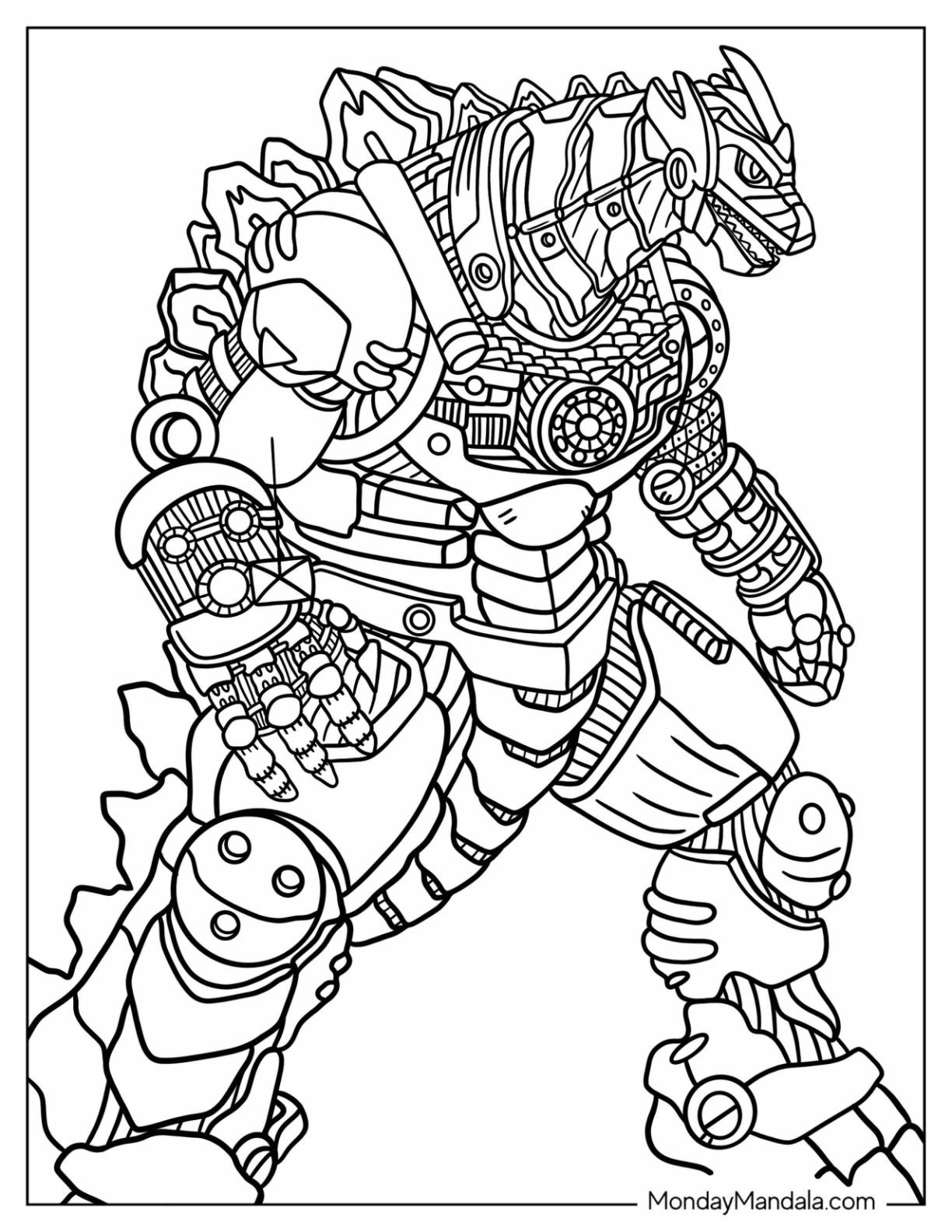 godzilla vs mechagodzilla mechagodzilla coloring pages