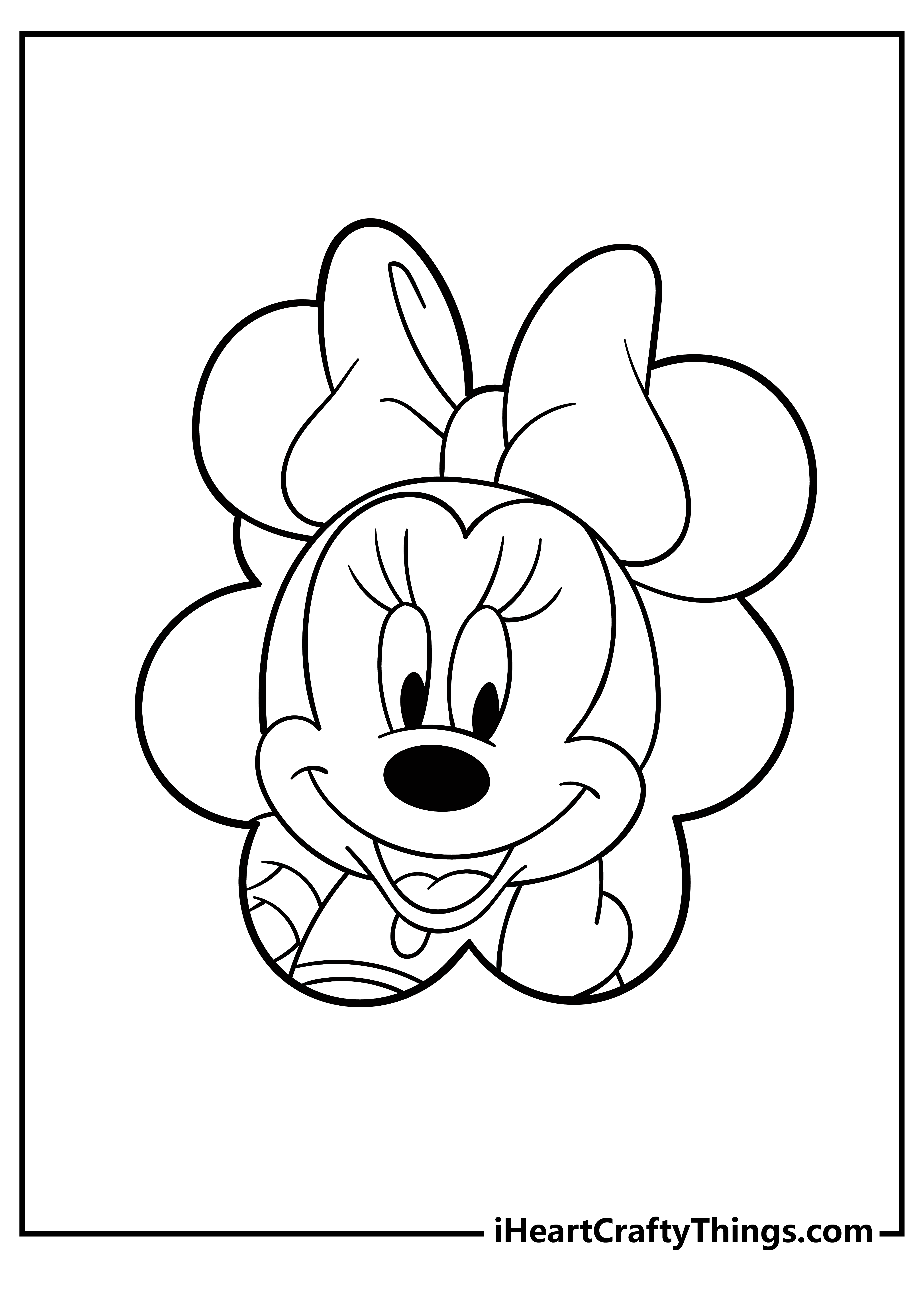 easy baby minnie mouse coloring pages