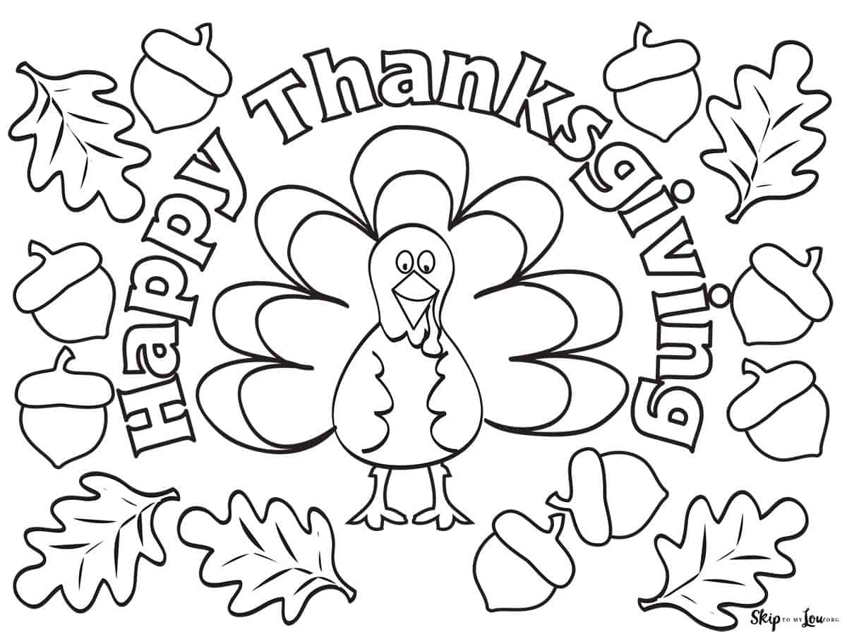 Turkey Coloring Pages Free Print