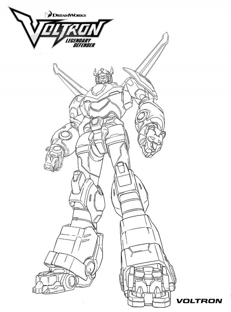 voltron coloring page