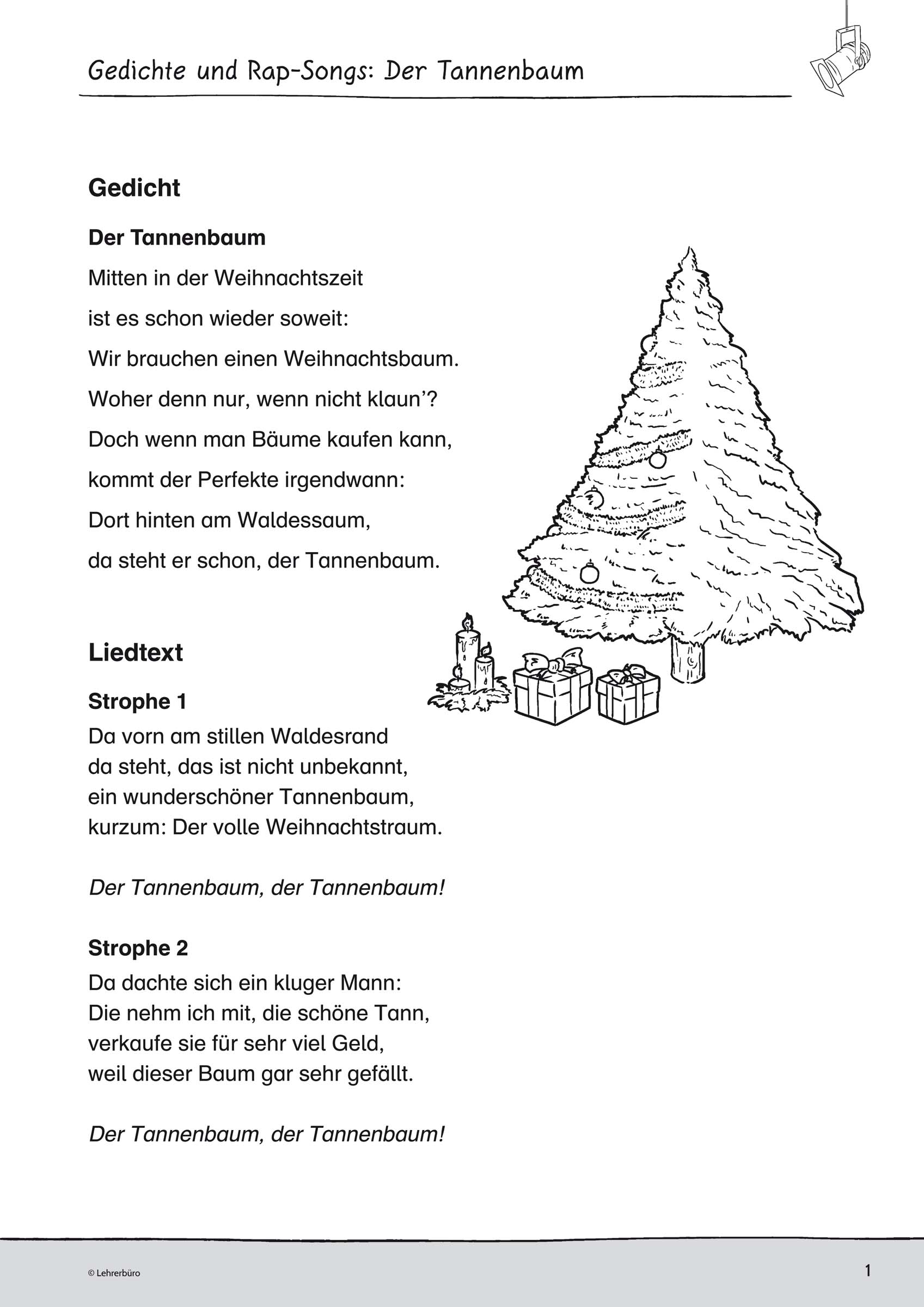 weihnachtsgedicht tannenbaum