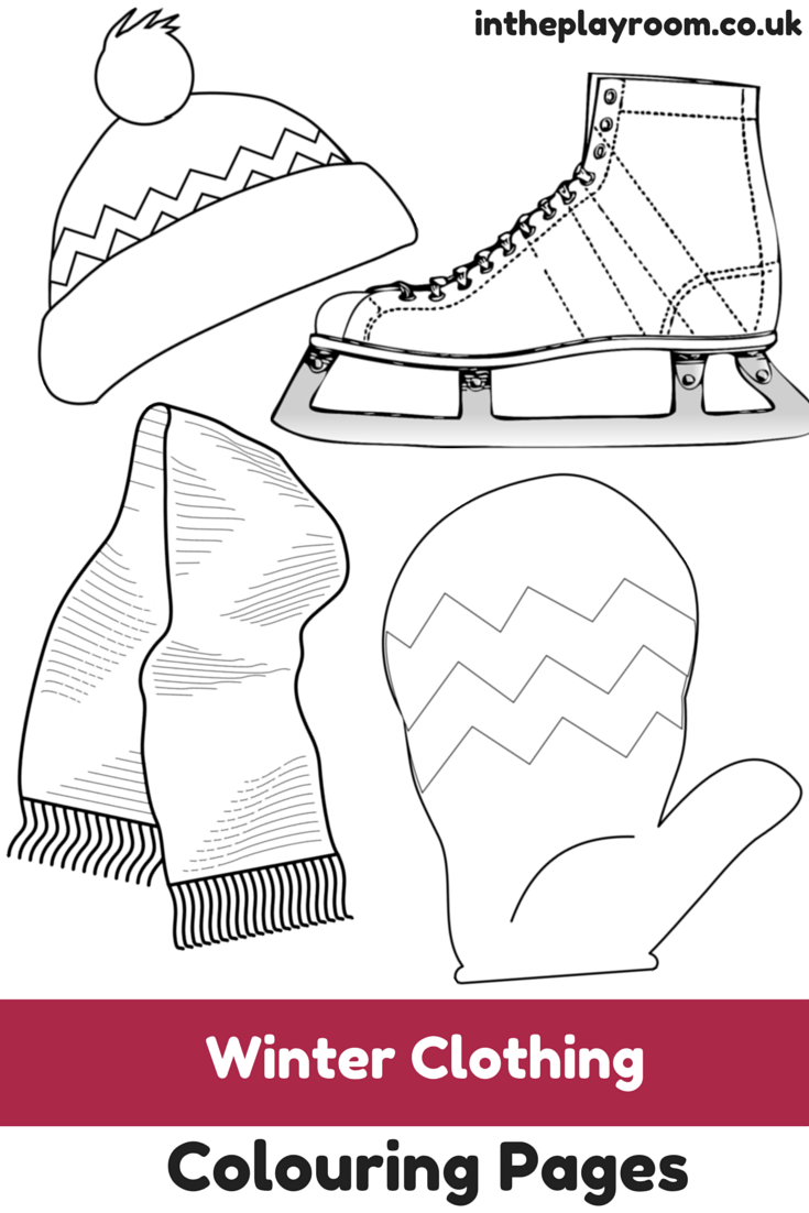 free printable winter clothes coloring pages
