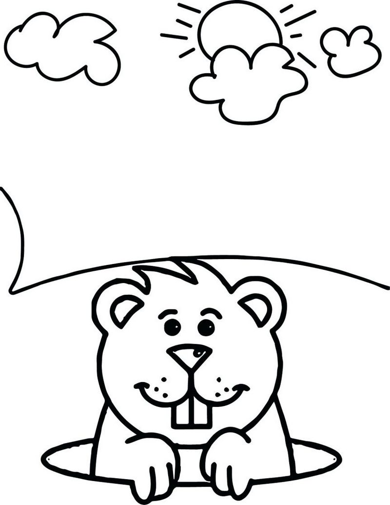 Fun Groundhog Coloring Pages for your Little One - Coloring Pages