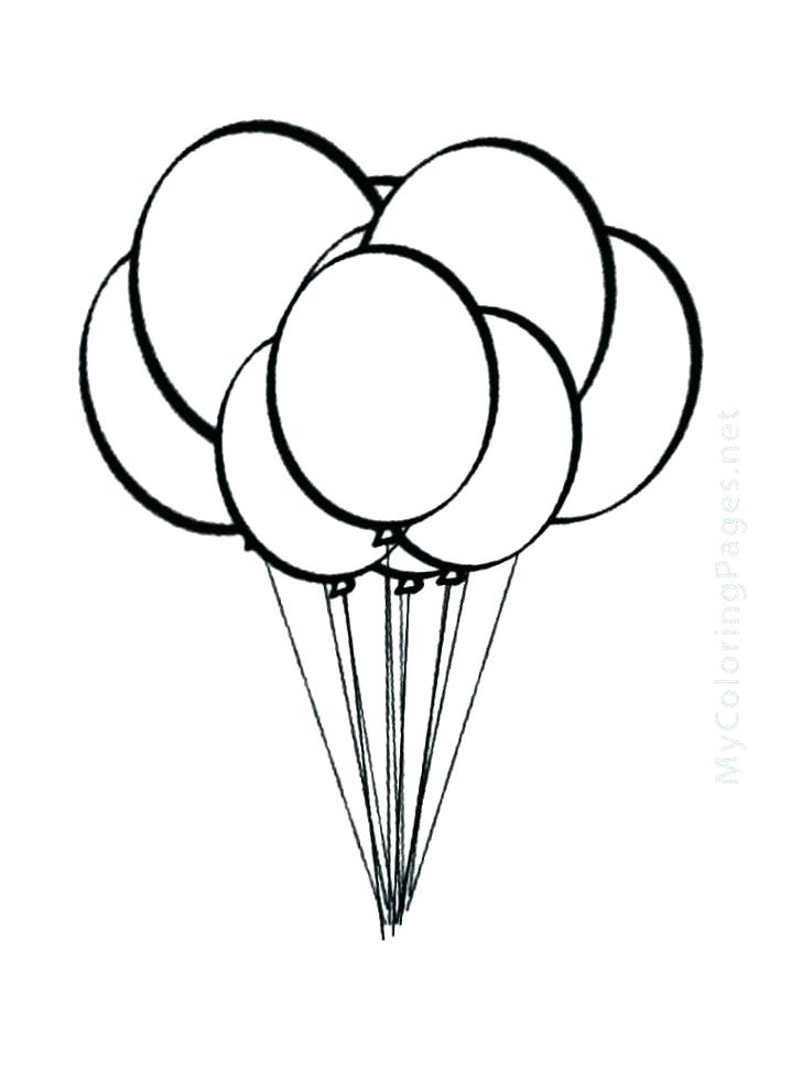 birthday balloon coloring page