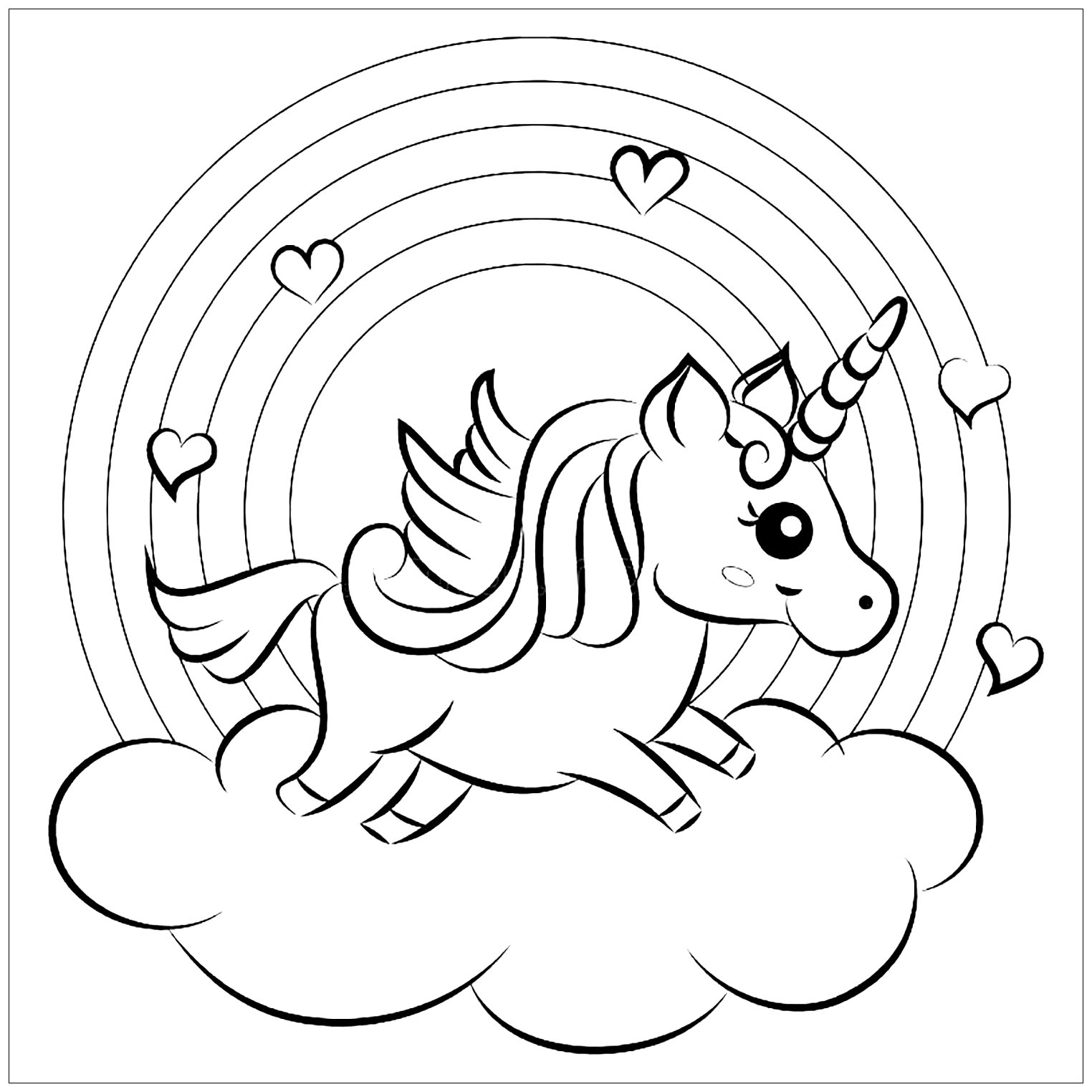 10 Unicorn Coloring Pages Print Coloriage Images Licorne Coloriage