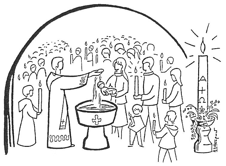 catholic baptism coloring pages