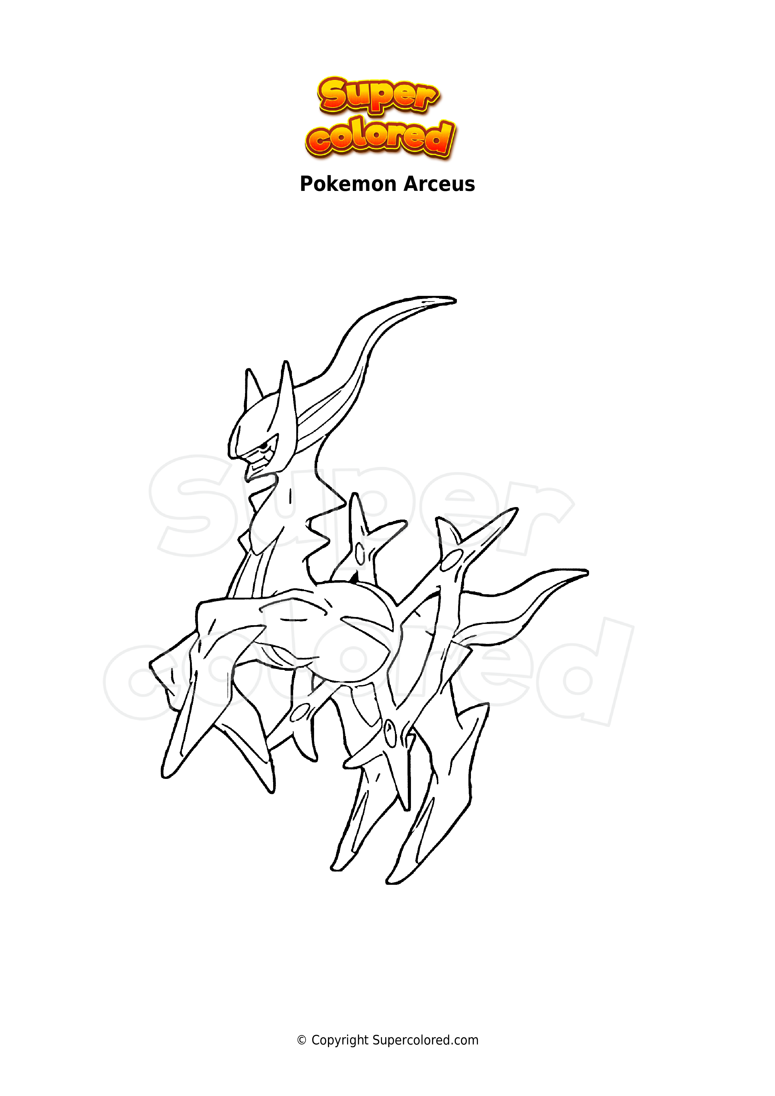 pokemon arceus coloring page