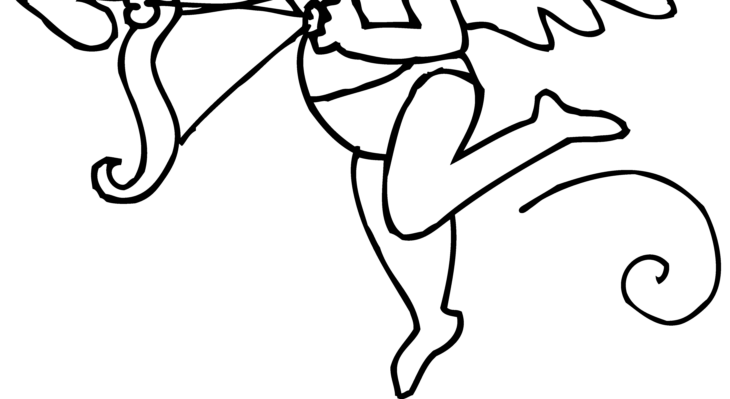 cupid coloring page