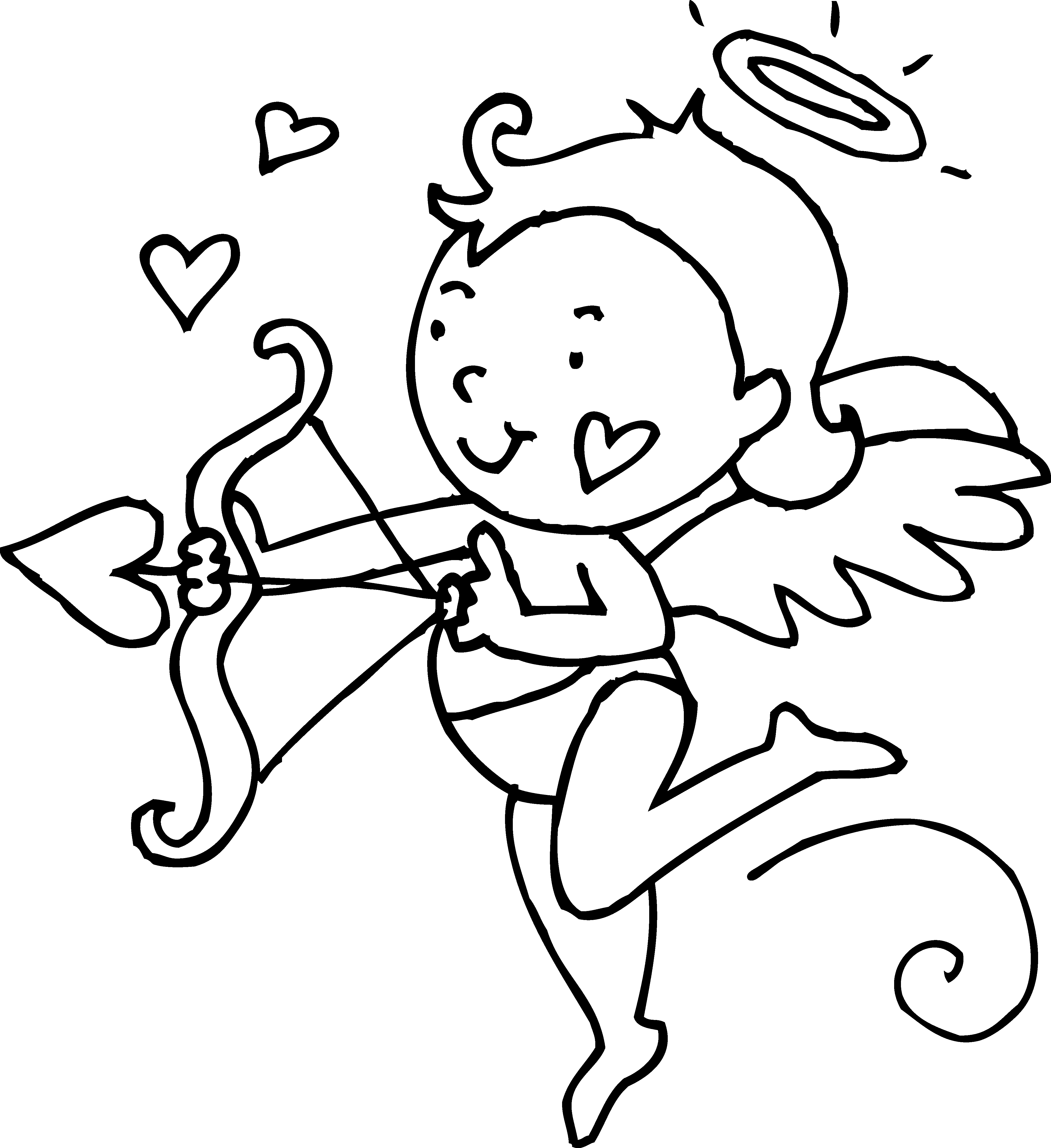 cupid coloring page