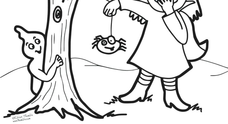 cute witch coloring page