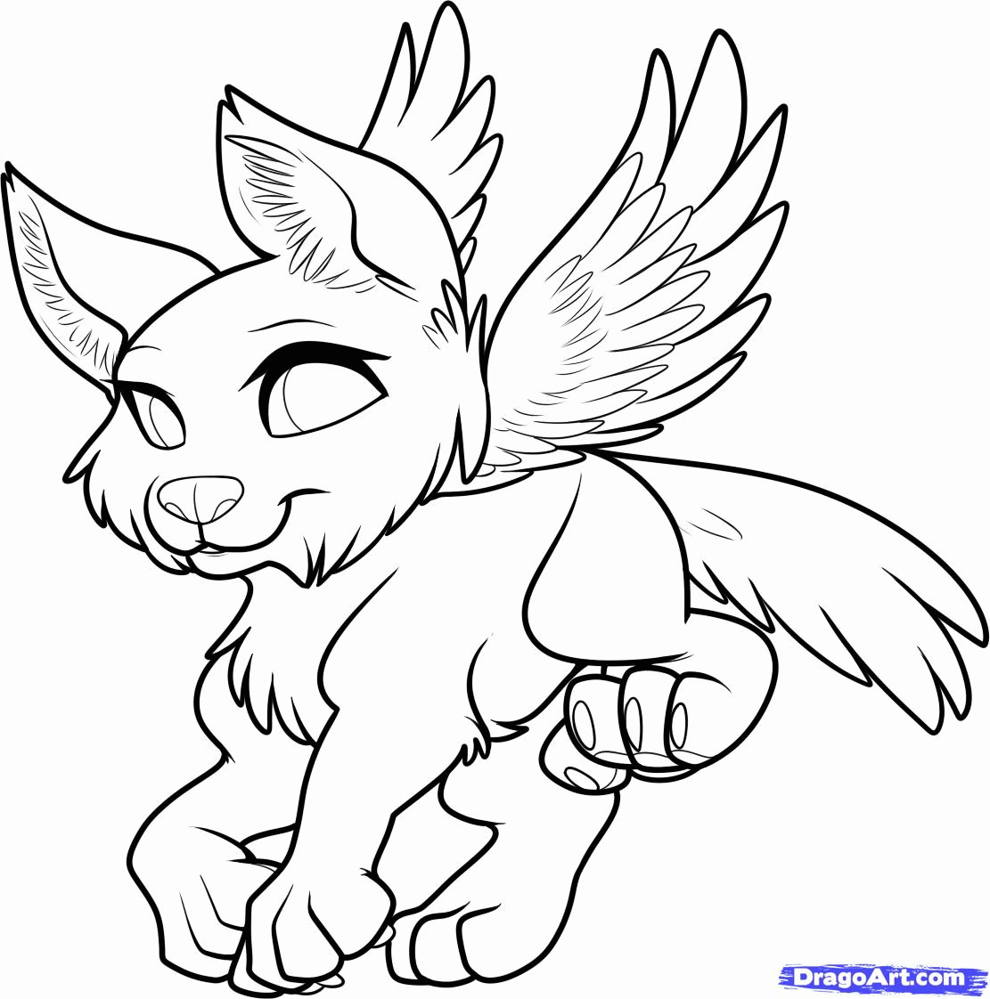 Wolves With Wings Coloring Pages - Coloring Home