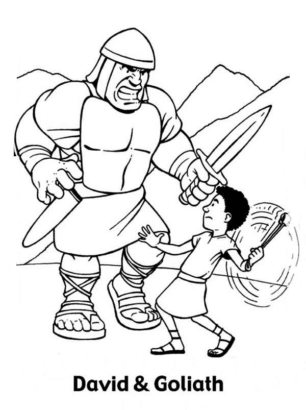 david and goliath coloring pages