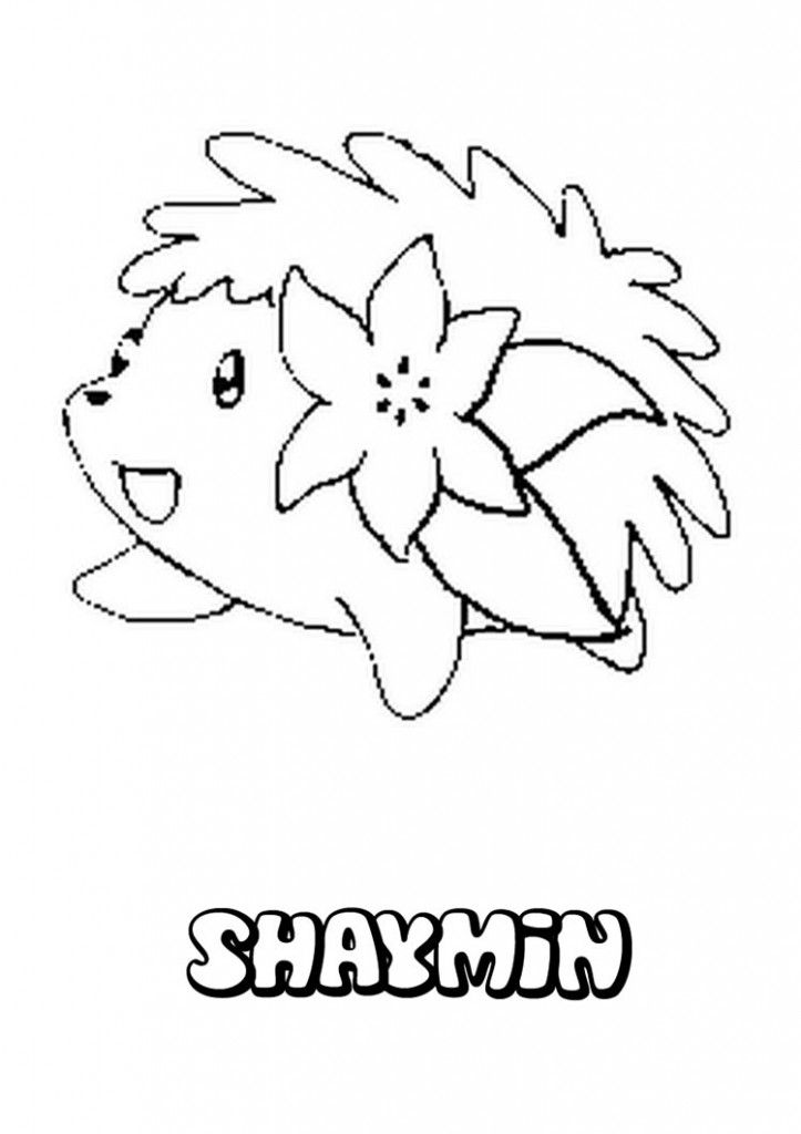 shaymin coloring pages