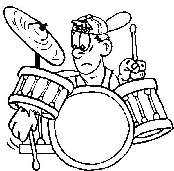 drum set coloring page