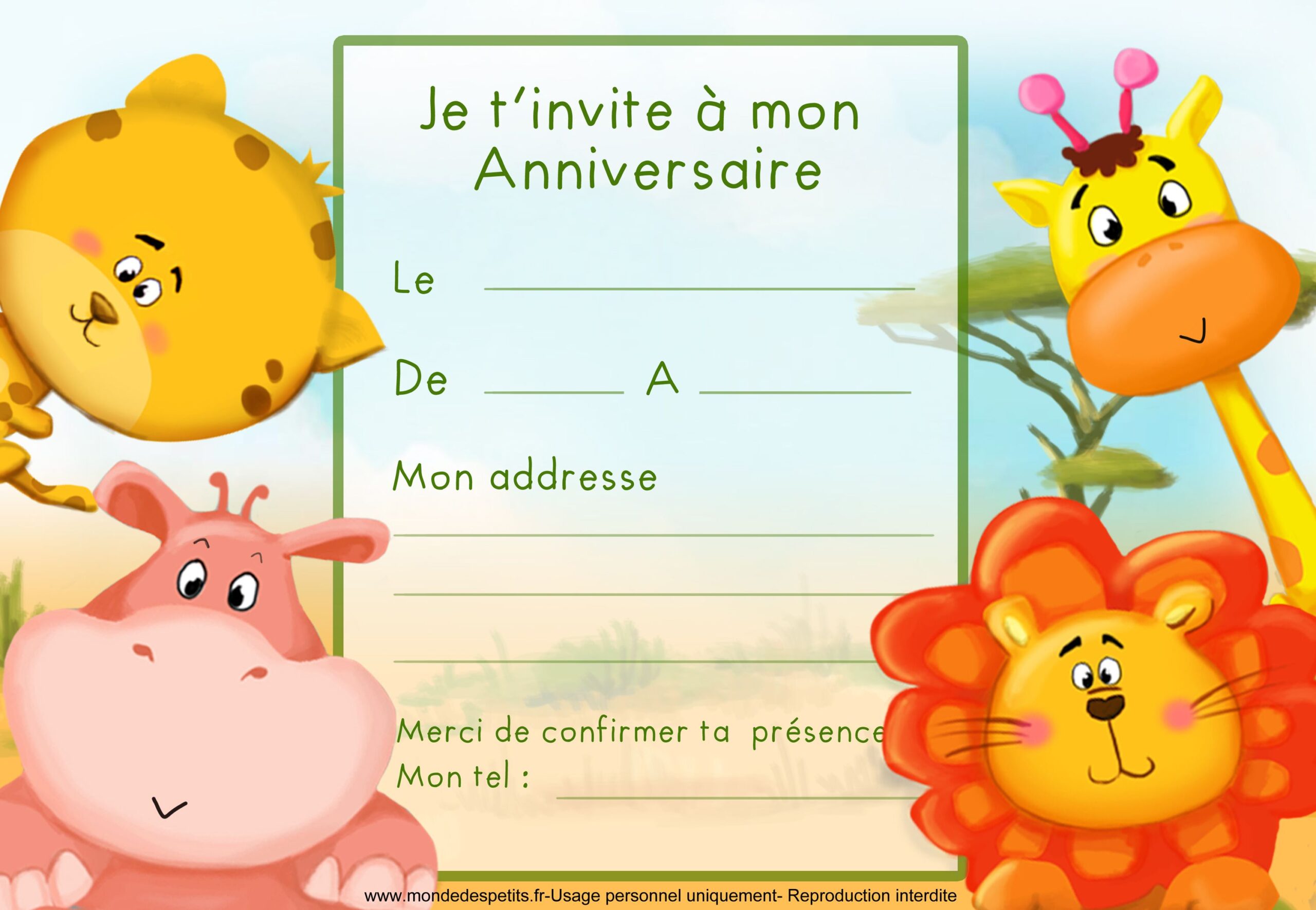 carte d invitation anniversaire a imprimer