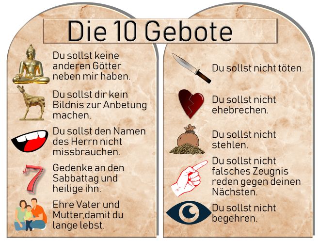 die 10 gebote fur kinder