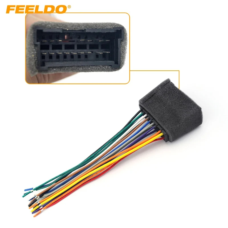 Feeldo Car Oem Audio Stereo Wiring Harness Adapter For Hyundai/Kia(01