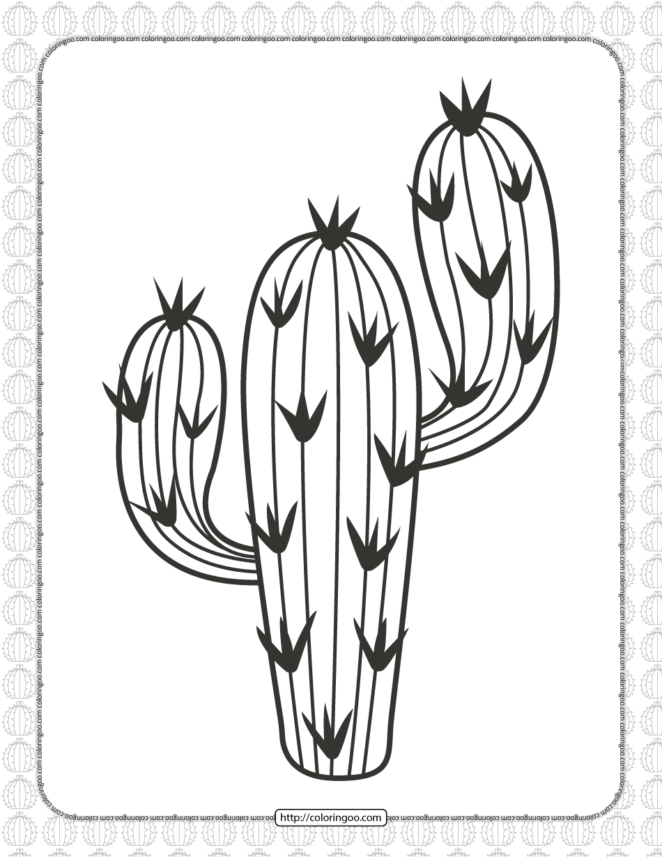 cactus coloring pages printable