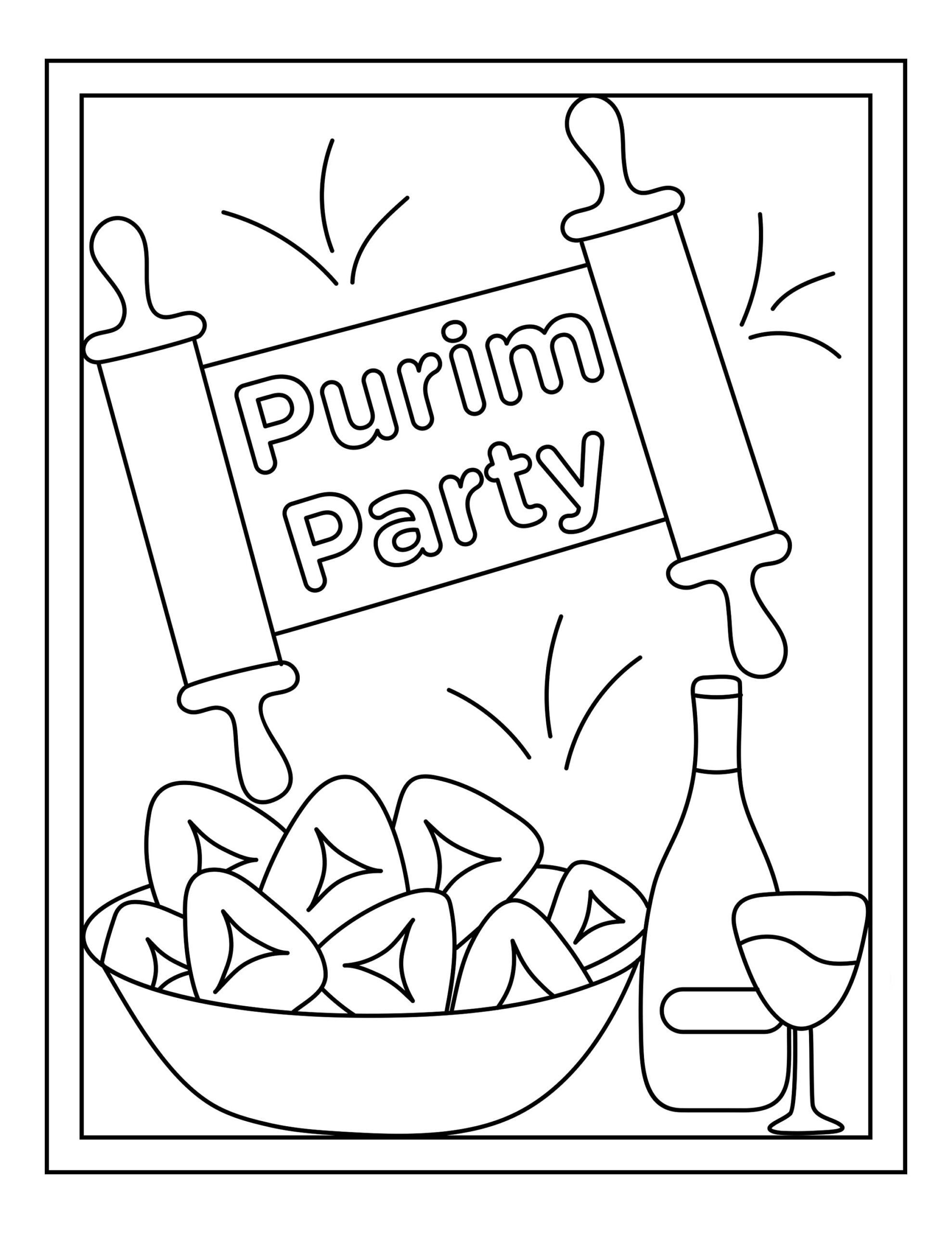 purim coloring pages pdf