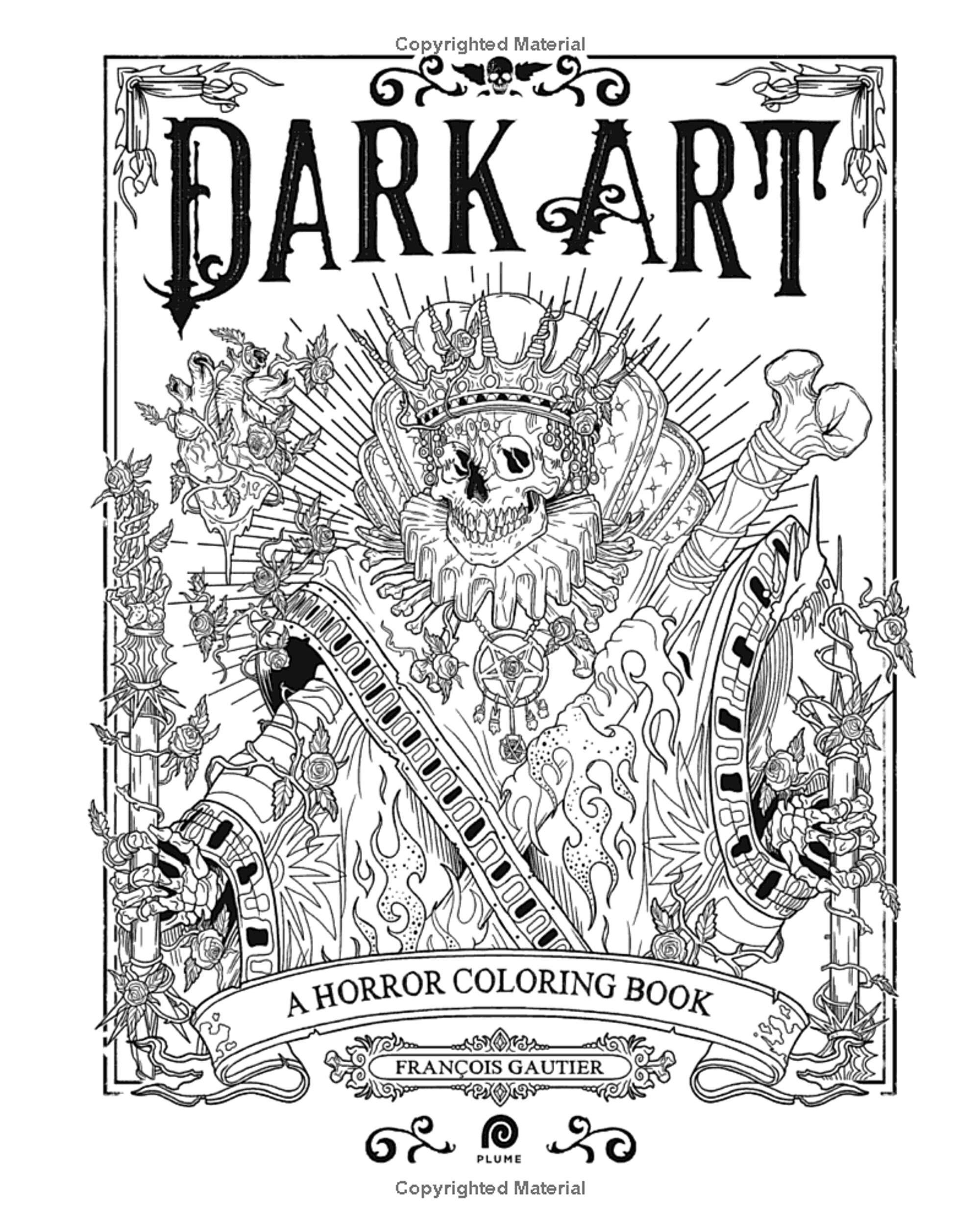 dark art coloring book pages