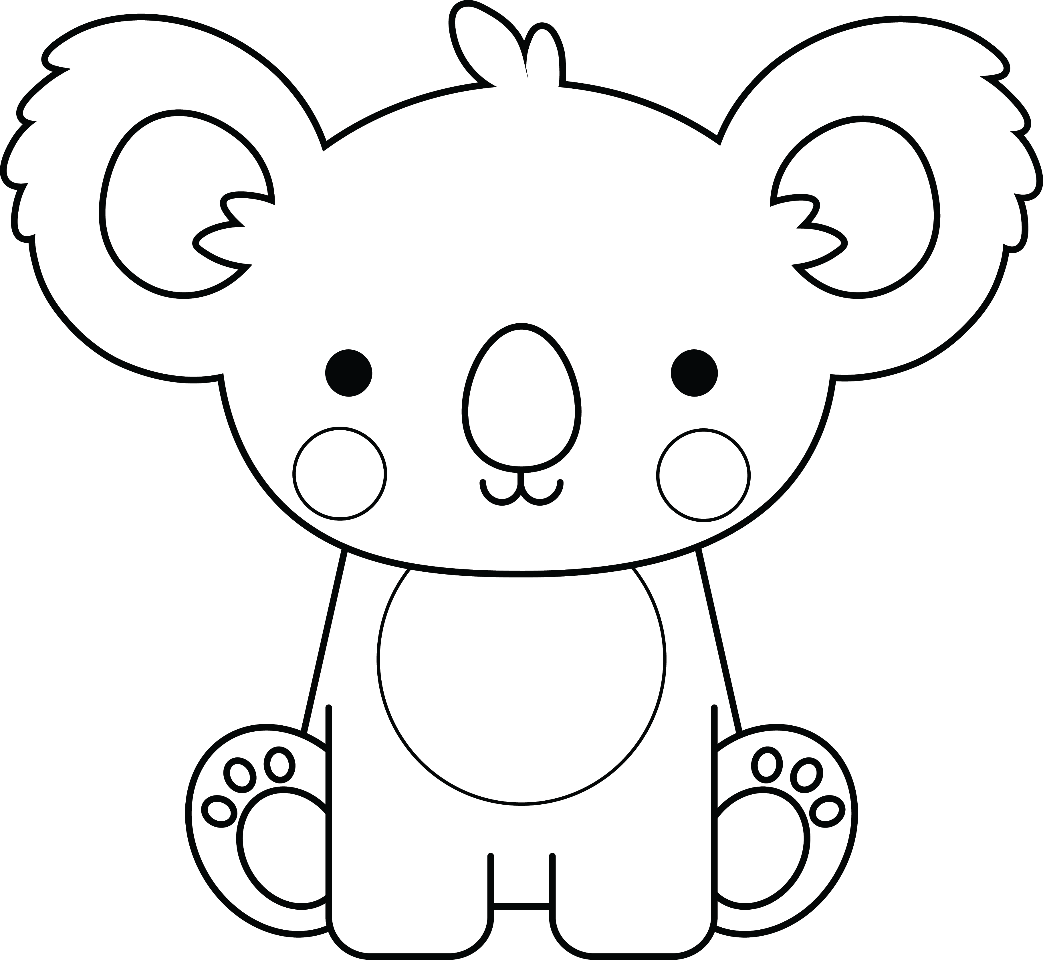 35 coloriages koala background