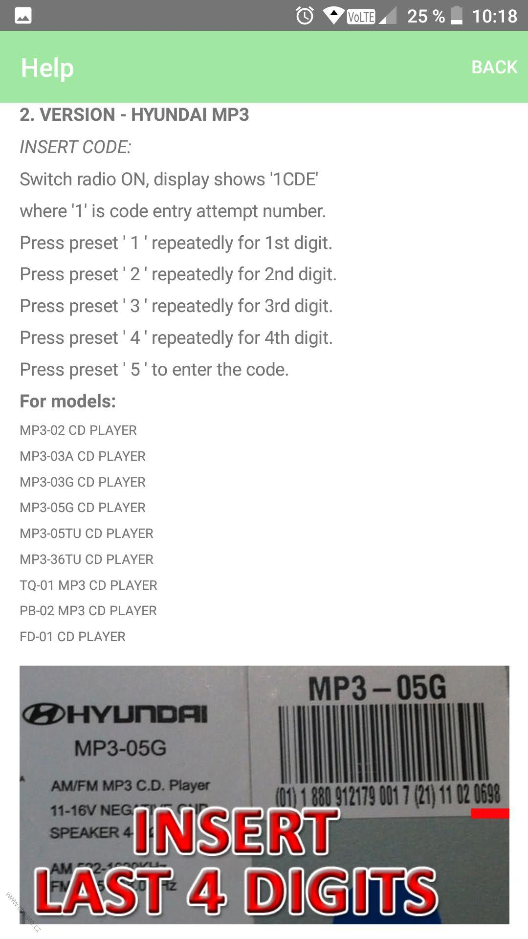 Radio Code Calc | Radio Code For Hyundai Getz Tucson Santafe I20 I30