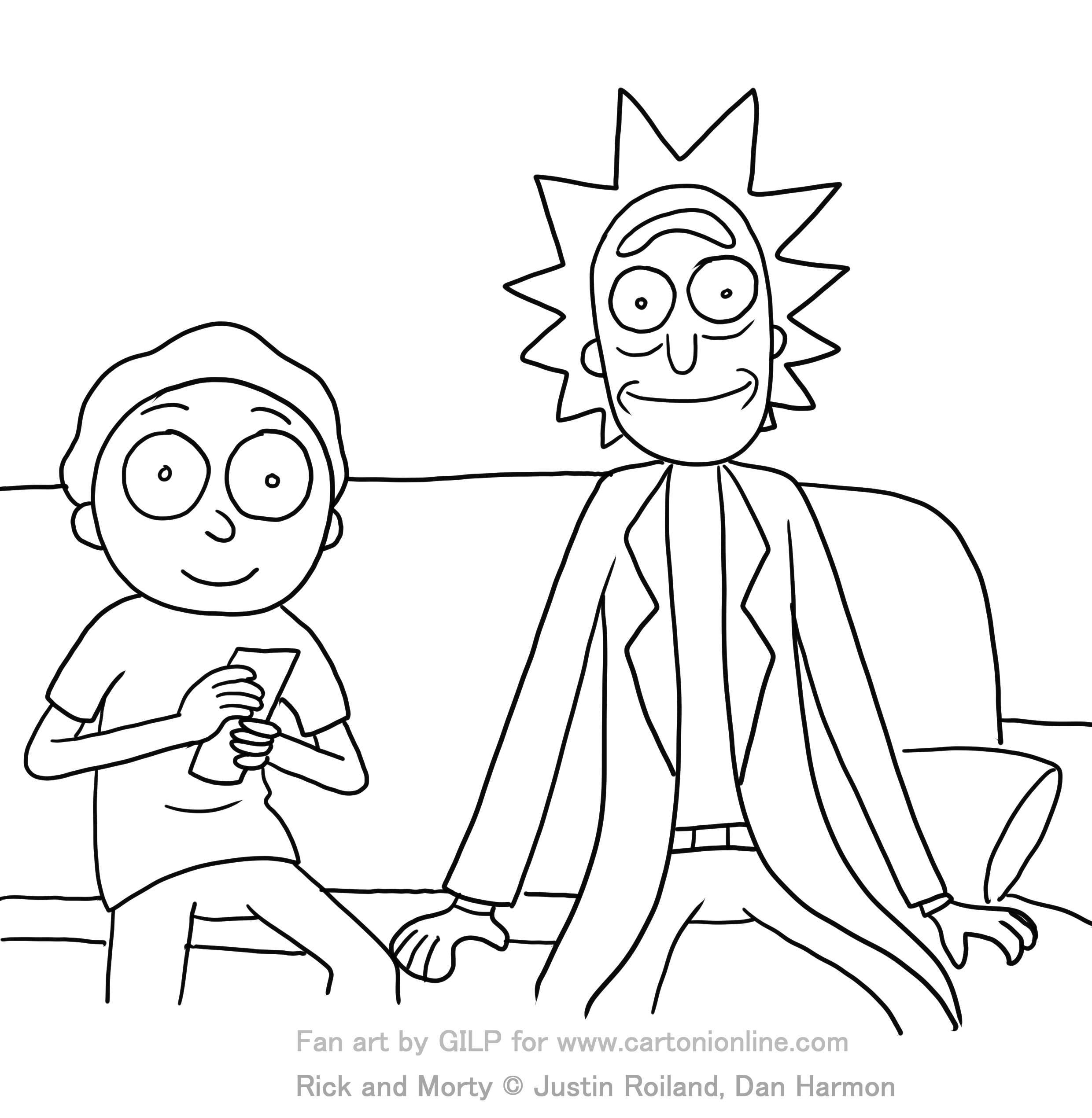 view rick et morty dessin a imprimer background