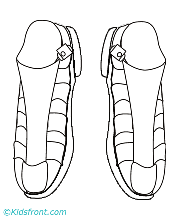 sandals coloring page