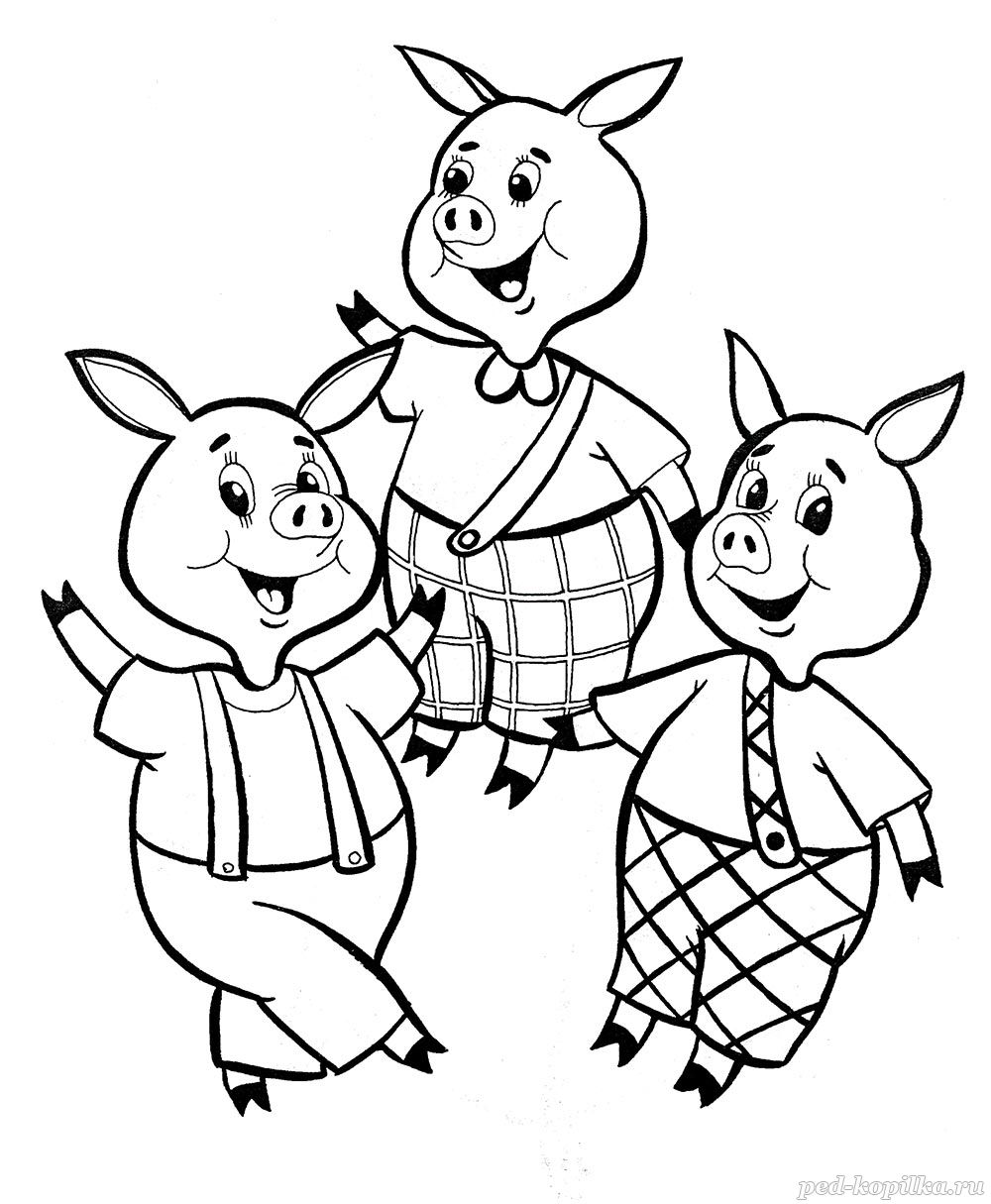 three little pigs coloring pages printable