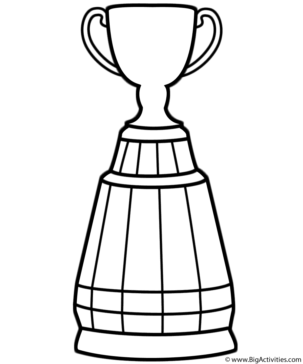 printable trophy coloring page