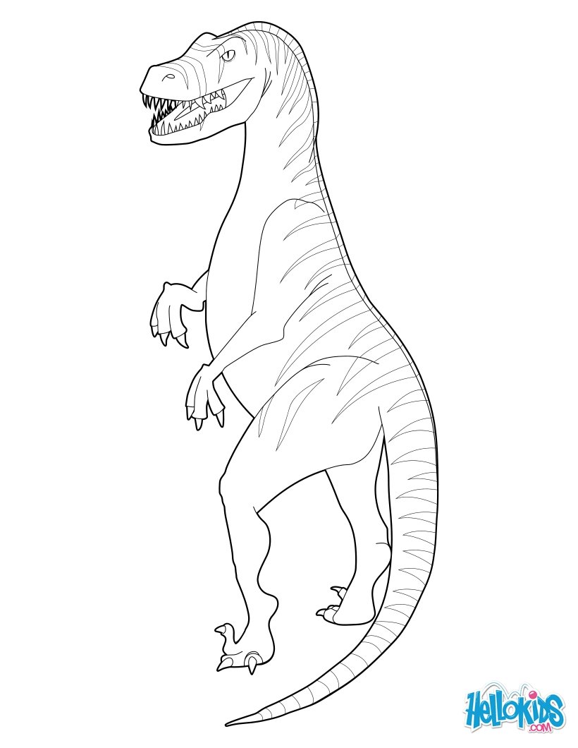 velociraptor coloring page