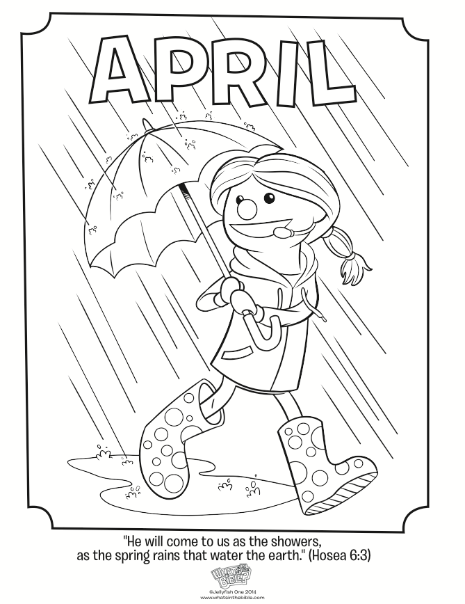 free april coloring pages