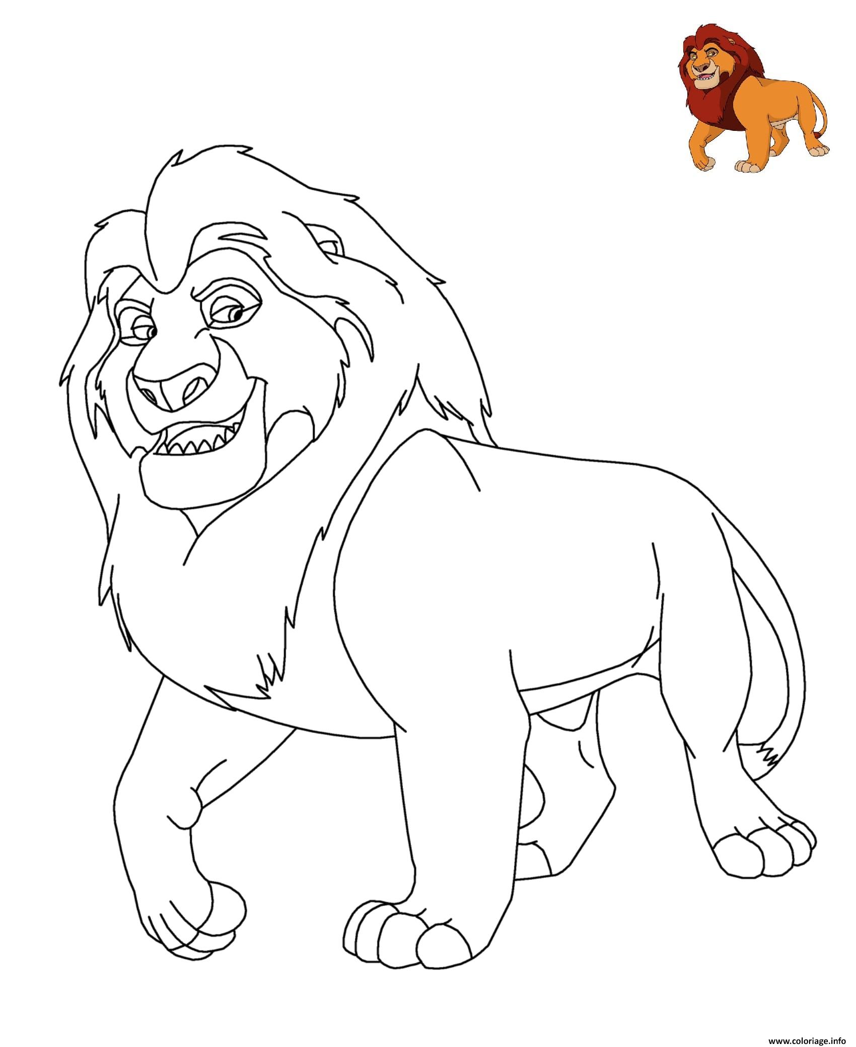 18 coloriages roi lion images