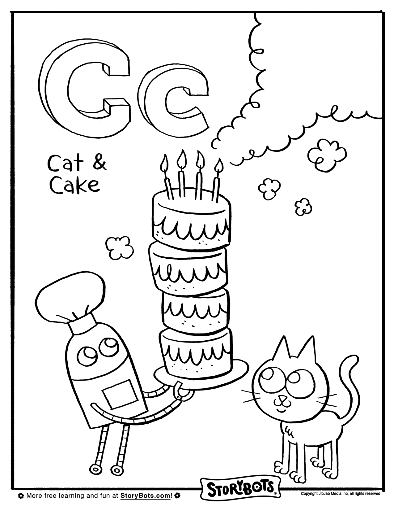 coloring pages letter c